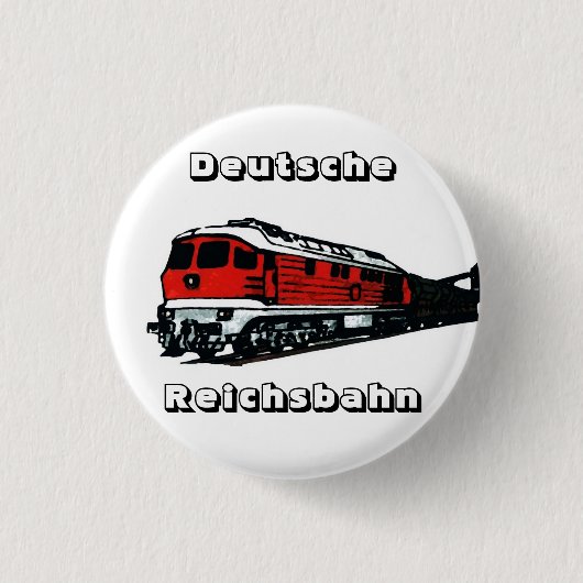 Reichsbahn Design Ronde Button 3,2 Cm (Voorkant)