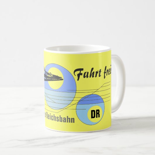 Reichsbahndesign DDR Koffiemok (Voorkant rechts)