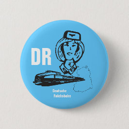 Reichsbahndesign DDR Ronde Button 5,7 Cm