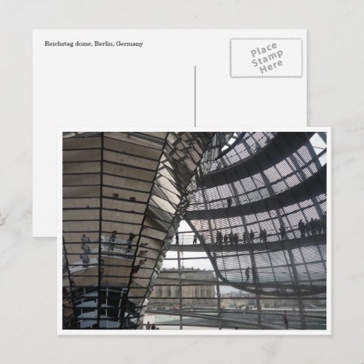 reichstag dome berlin briefkaart (Voorkant / Achterkant)