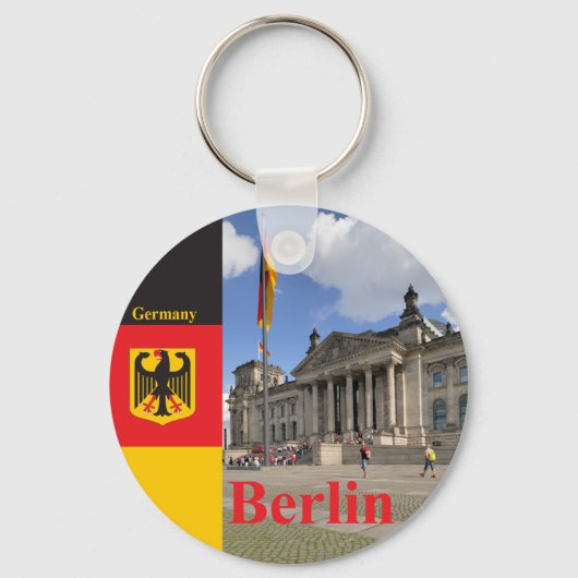 Reichstag-gebouw. Berlijn, Duitsland Sleutelhanger (Voorkant)