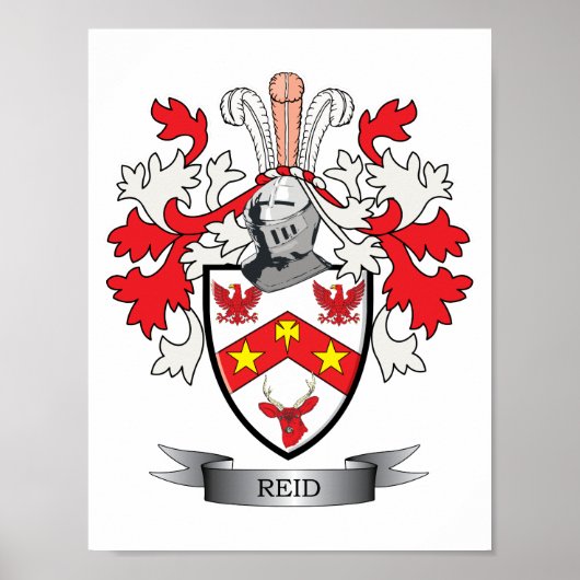 Reid Family Crest Coat. Poster (Voorkant)