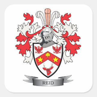 Reid Family Crest Coat. Vierkante Sticker