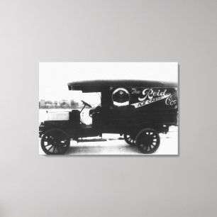 Reid Ice Cream Company Truck Canvas Afdruk