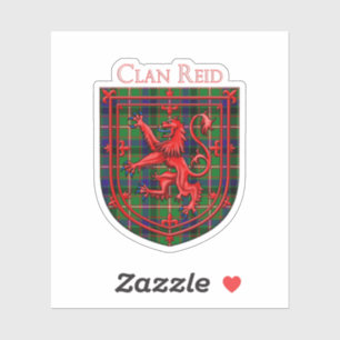 Reid Tartan Schotse Plaid Leeuw Klimmend Sticker