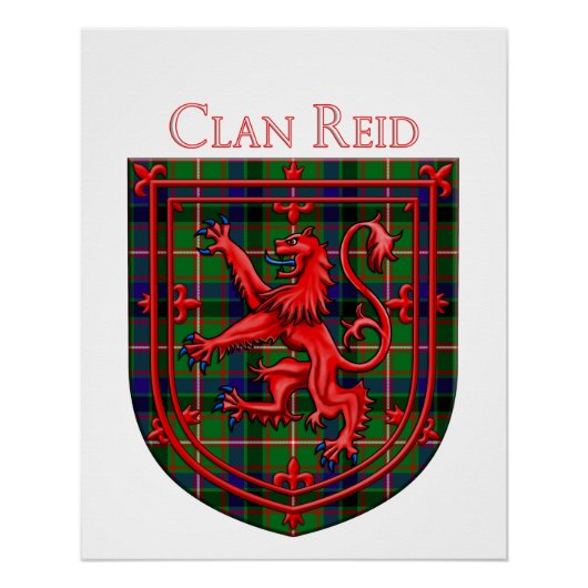 Reid Tartan Scottish Play Lion Rampant Perfect Poster (Voorkant)