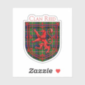 Reid Tartan Scottish Play Lion Rampant Sticker (Vel)