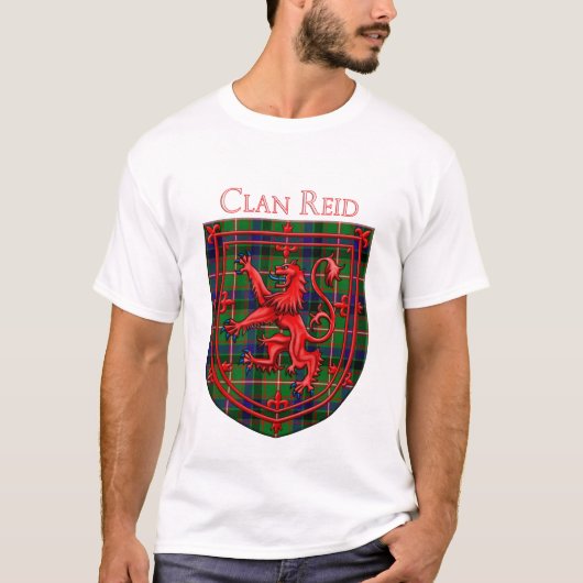 Reid Tartan Scottish Play Lion Rampant T-shirt (Voorkant)
