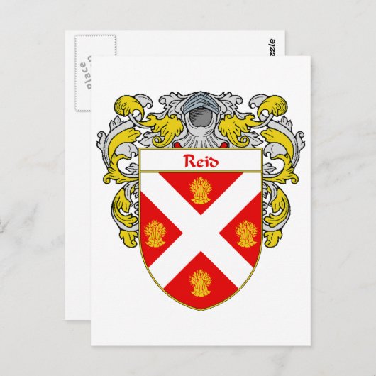 Reid Wapen (Mantled) Briefkaart (Voorkant / Achterkant)