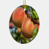 Reife Weingartenpfirsiche Keramisch Ornament (Rechts)