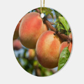 Reife Weingartenpfirsiche Keramisch Ornament (Links)