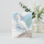 Reiger aquarel briefkaart (Staand voorkant)