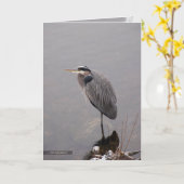 Reiger die het Storm onder ogen zien Kaart (Gele Bloem)