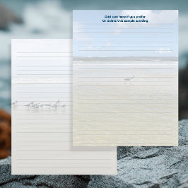 Reiger en kust vogels gelinieerd flyer papier
