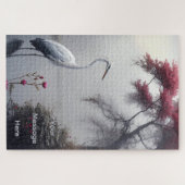 Reiger in de Oever Wand Kunst Legpuzzel (Horizontaal)