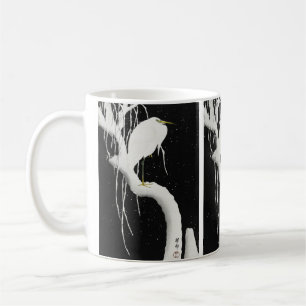 Reiger in de sneeuw door Ohara Koson Koffiemok