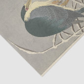 Reiger in de sneeuw door Ohara Koson Tissuepapier (Detail)