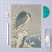 Reiger in de sneeuw door Ohara Koson Tissuepapier (Craft)