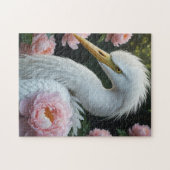 Reiger in de tuin legpuzzel (Horizontaal)