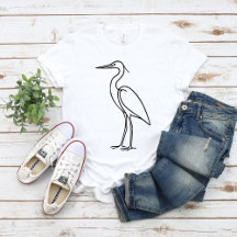 Reiger Lijn Kunst – Minimalistische Vogel Illustra