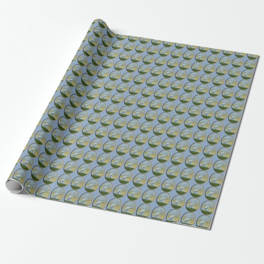 Reiger Meer Vogel Cadeaupapier (Uitgerold)