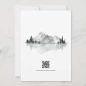 Reiger Monogram Crest Elegante Meer Bruiloft Kaart (Achterkant)