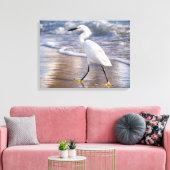 Reiger op oever Canvas Afdruk (Insitu (Woonkamer))