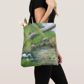 Reiger op vijver tote bag (Dichtbij)