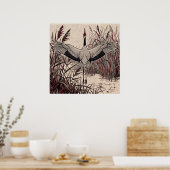 Reiger Vleugels Riet Kunst Poster (Keuken)