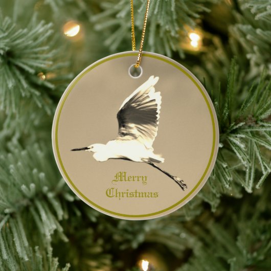Reiger Vliegende Foto Keramisch Ornament (Boom)