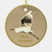Reiger Vliegende Foto Keramisch Ornament (Voorkant)