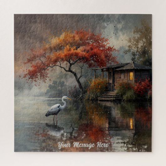 Reiger wandkunst legpuzzel (Verticaal)