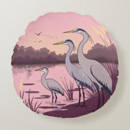 Reigers aan het Meer Rond Kussen