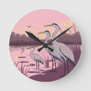 Reigers bij het Meer Ronde Klok