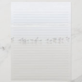 Reigers en kustvogels op Lined Flyer-papier (Achterkant)