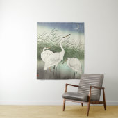 Reigers in ondiep water door Ohara Koson Wandkleed (In situ)