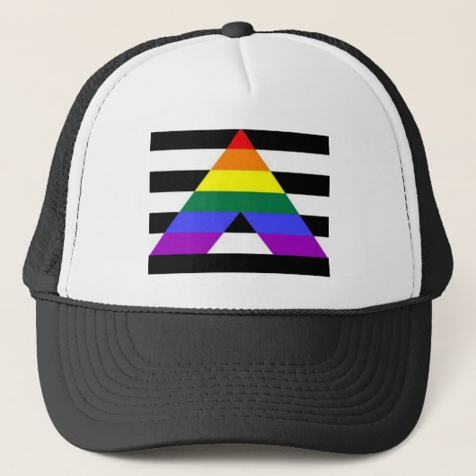 Reight Ally Flag LGBT Support Trucker Pet (Voorkant)