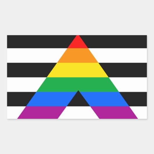 Reight Ally Flag Rechthoekige Sticker (Voorkant)