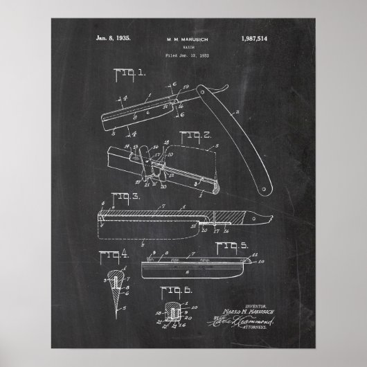 Reight Razor Patent Poster (Voorkant)