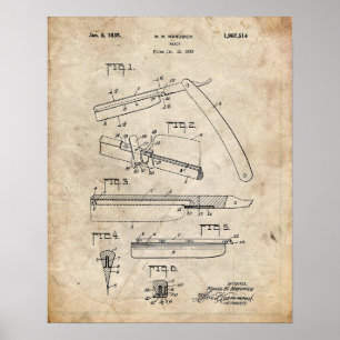 Reight Razor Patent Poster