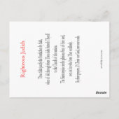 Reighteous Judith Prayer Card Briefkaart (Achterkant)