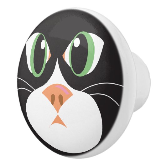 Reiging Cats & Dogs_Furry Faces_Cleo_home decor Keramische Knop (Rechts)