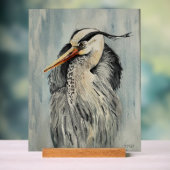 Reiher Aquarell Acryl Bord (Neutraal)