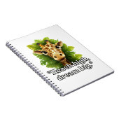 Reik hoog, droom groot – Giraffe Notitieboek 📖 (Rechterzijde)