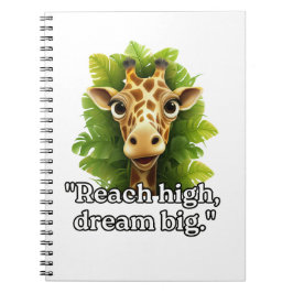 Reik hoog, droom groot – Giraffe Notitieboek 📖