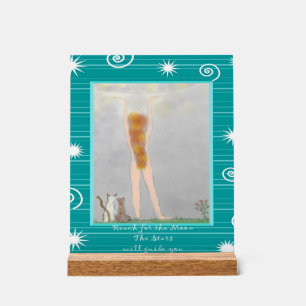 Reik naar de maan en de sterren zullen je leiden acryl bord