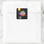REIK NAAR DE STERREN VIERKANTE STICKER (Tas)
