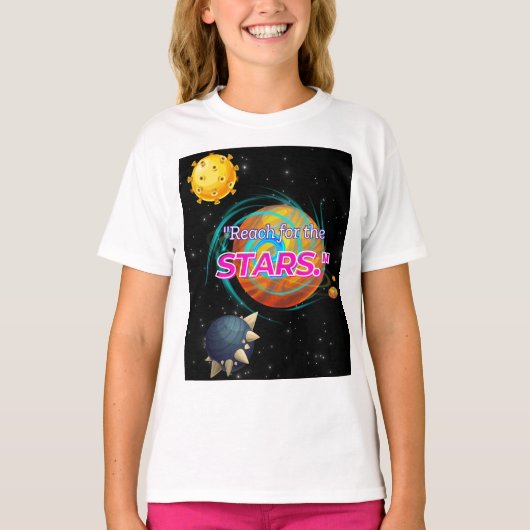 REIK UIT NAAR DE STERREN T-SHIRT (Voorkant)