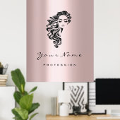 Reika Beauty Studio Hairdresser Makeup Artist Poster (Thuiskantoor)