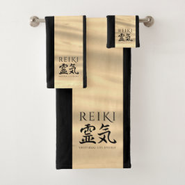 Reiki 霊 Japanse Calligrafische Life Energy 気 Bad Handdoek